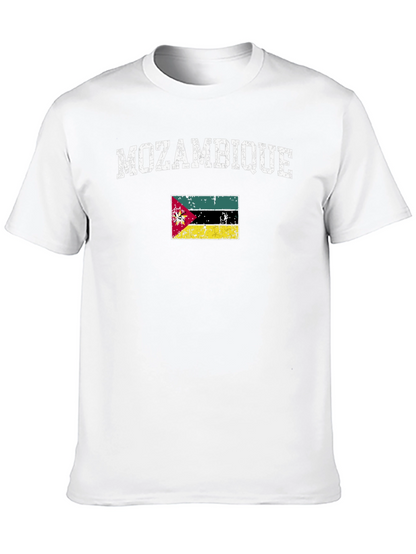 Mozambique Flag Graphic Tee - Distressed Print