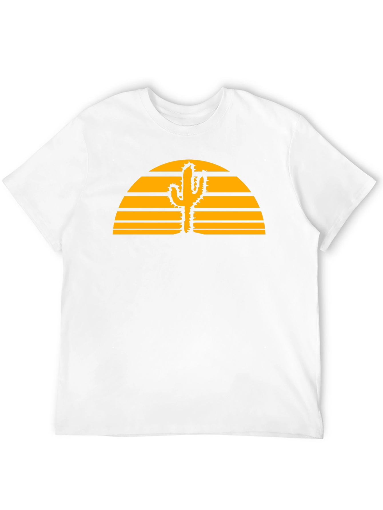 Desert Sunset Cactus Graphic Tee - Black