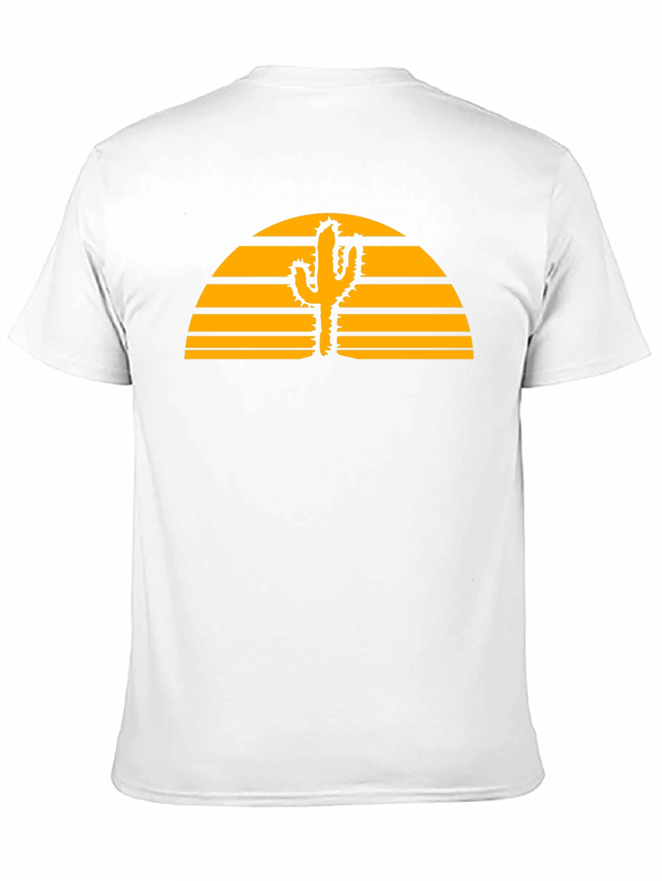 Desert Sunset Cactus Graphic Tee - Black
