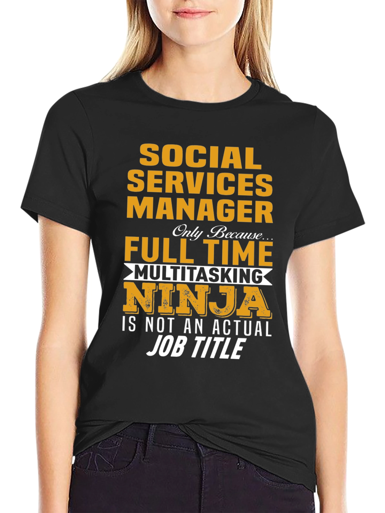 Social Services Manager T-Shirt - Multitasking Ninja