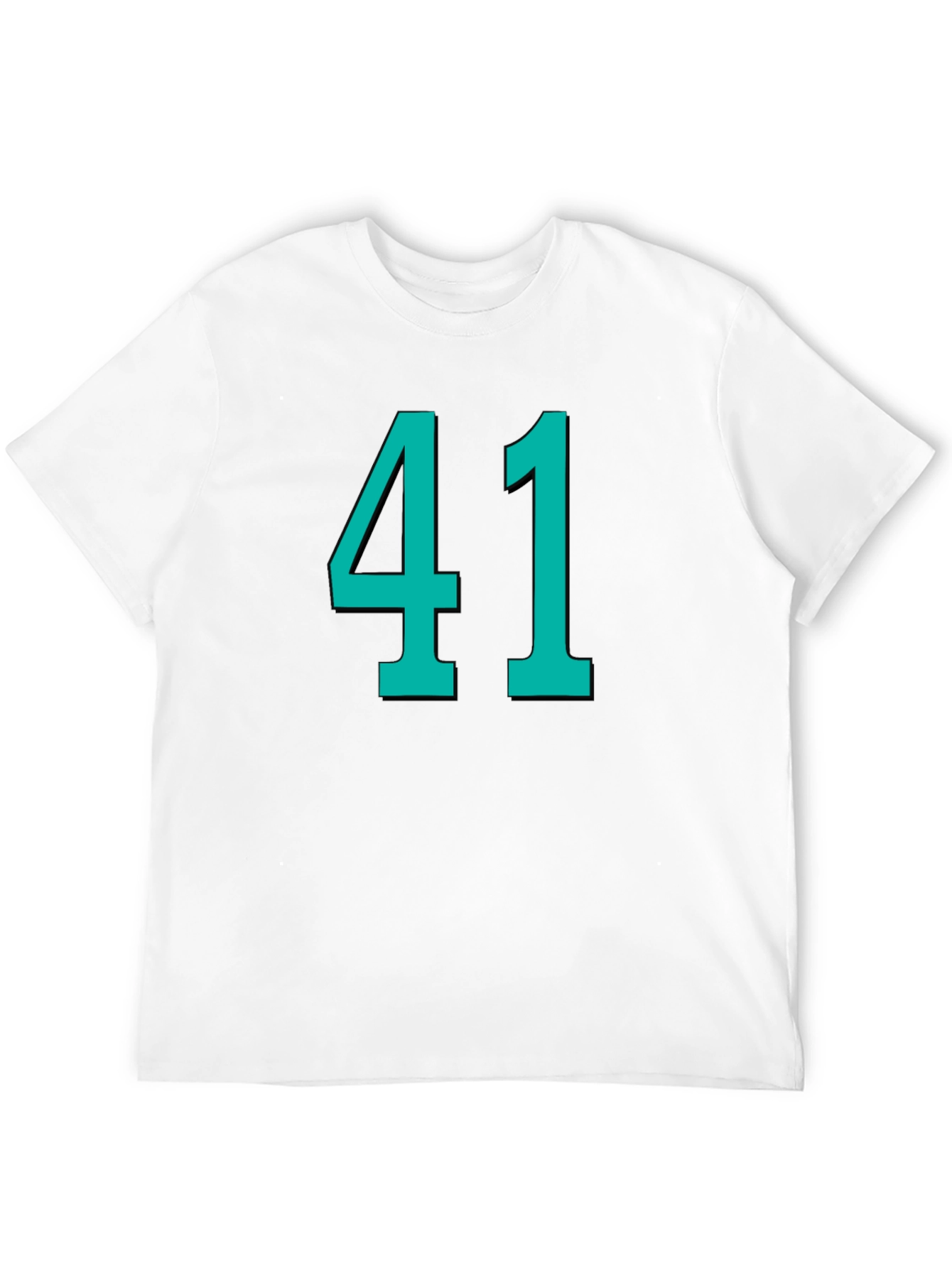 Number 41 Graphic Tee - Black Cotton T-Shirt