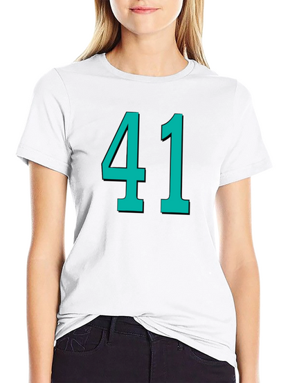 Number 41 Graphic Tee - Black Cotton T-Shirt
