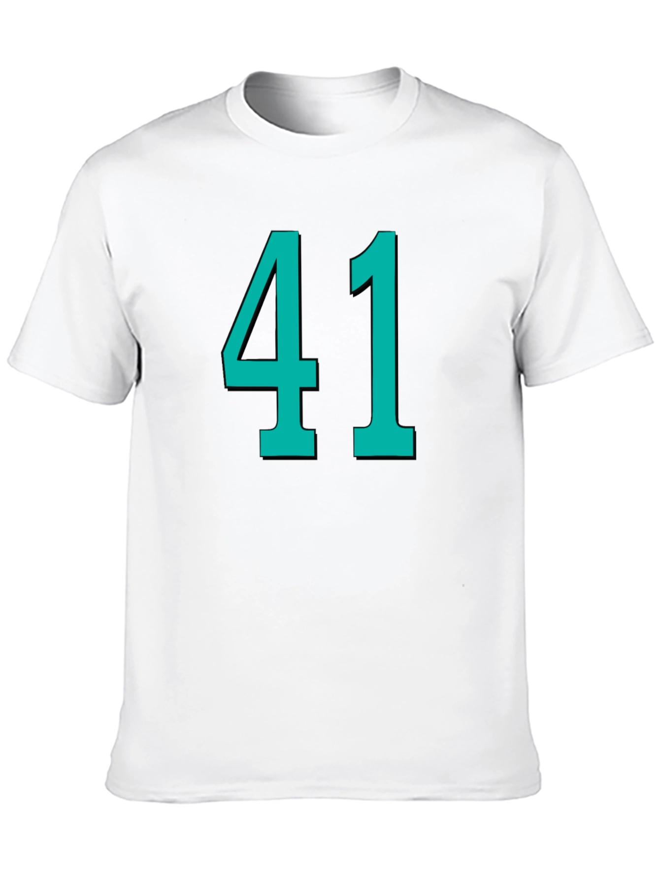 Number 41 Graphic Tee - Black Cotton T-Shirt