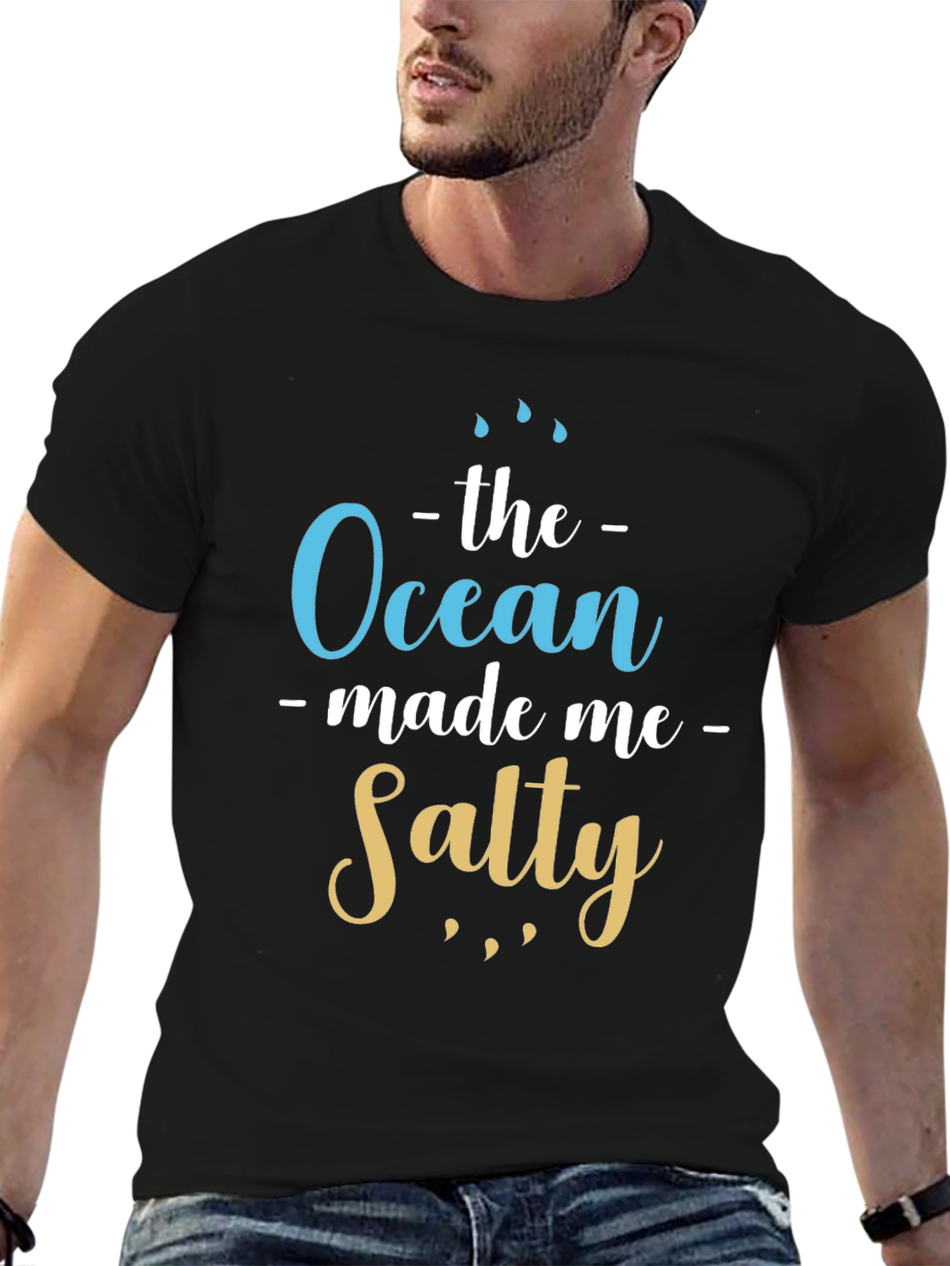 Ocean Made Me Salty T-Shirt Beach Lover Tee