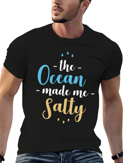 Ocean Made Me Salty T-Shirt Beach Lover Tee