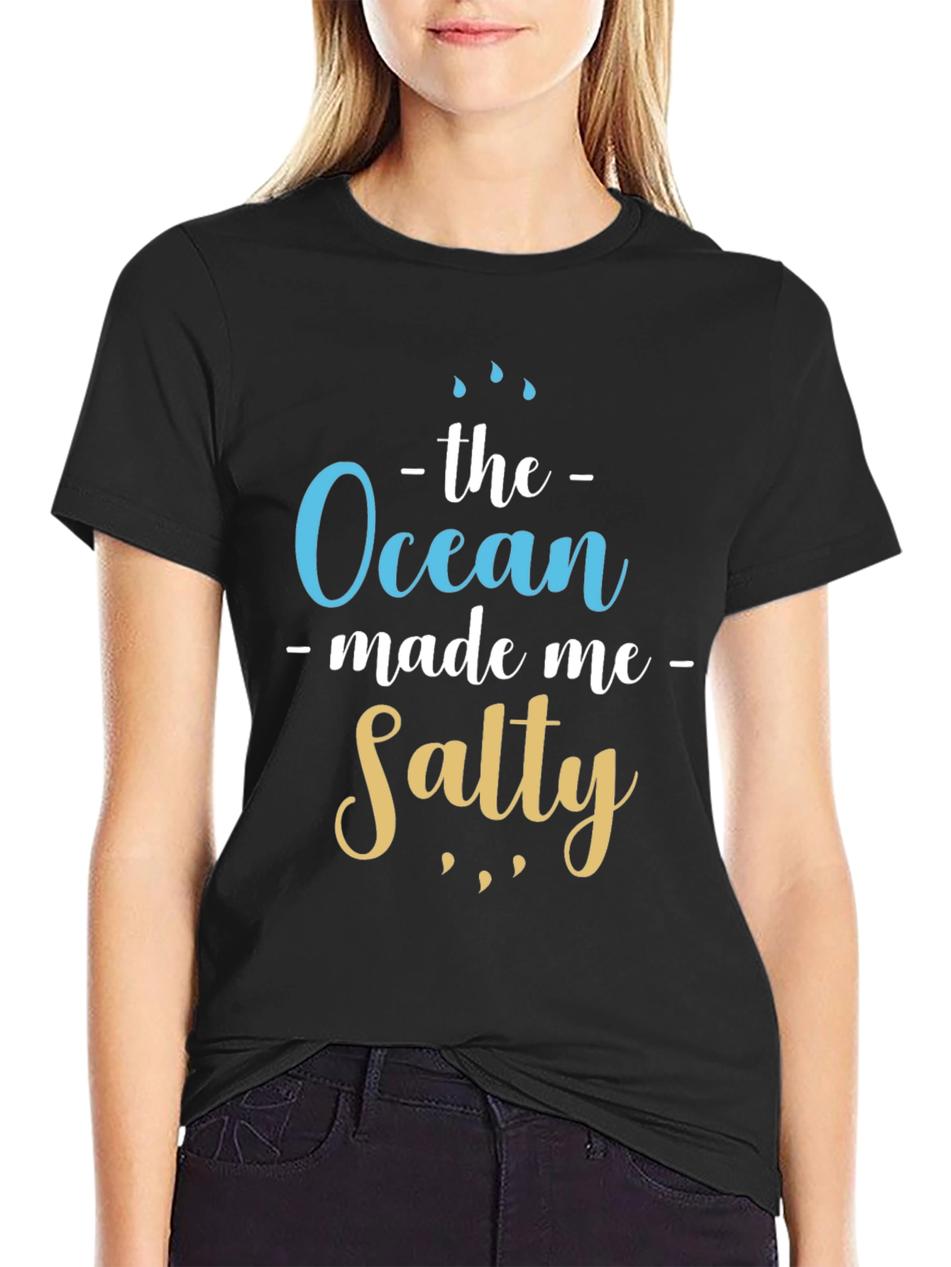 Ocean Made Me Salty T-Shirt Beach Lover Tee