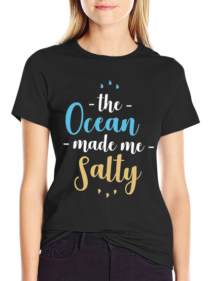 Ocean Made Me Salty T-Shirt Beach Lover Tee