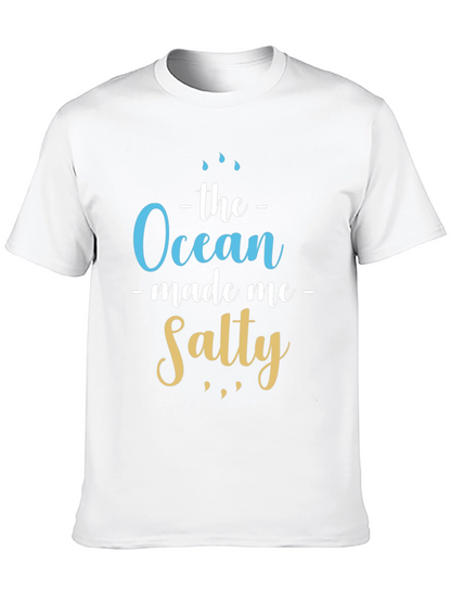 Ocean Made Me Salty T-Shirt Beach Lover Tee