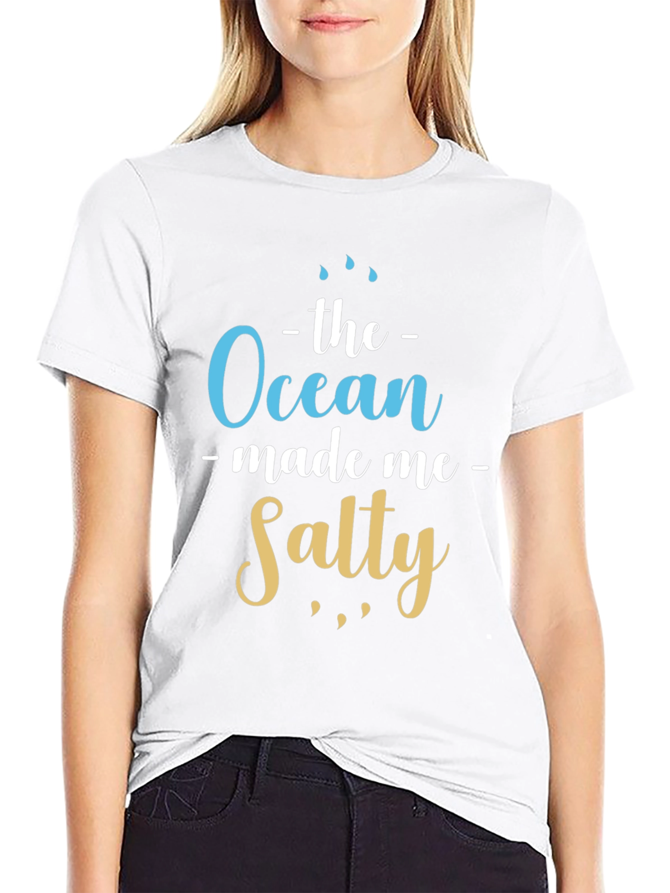 Ocean Made Me Salty T-Shirt Beach Lover Tee