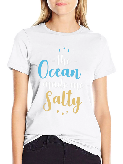 Ocean Made Me Salty T-Shirt Beach Lover Tee