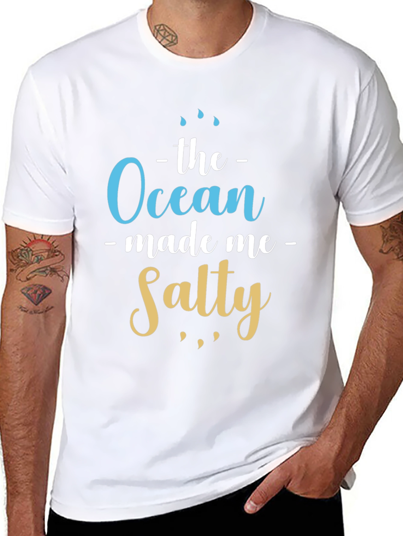 Ocean Made Me Salty T-Shirt Beach Lover Tee