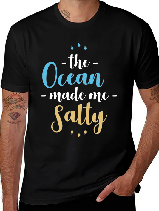 Ocean Made Me Salty T-Shirt Beach Lover Tee