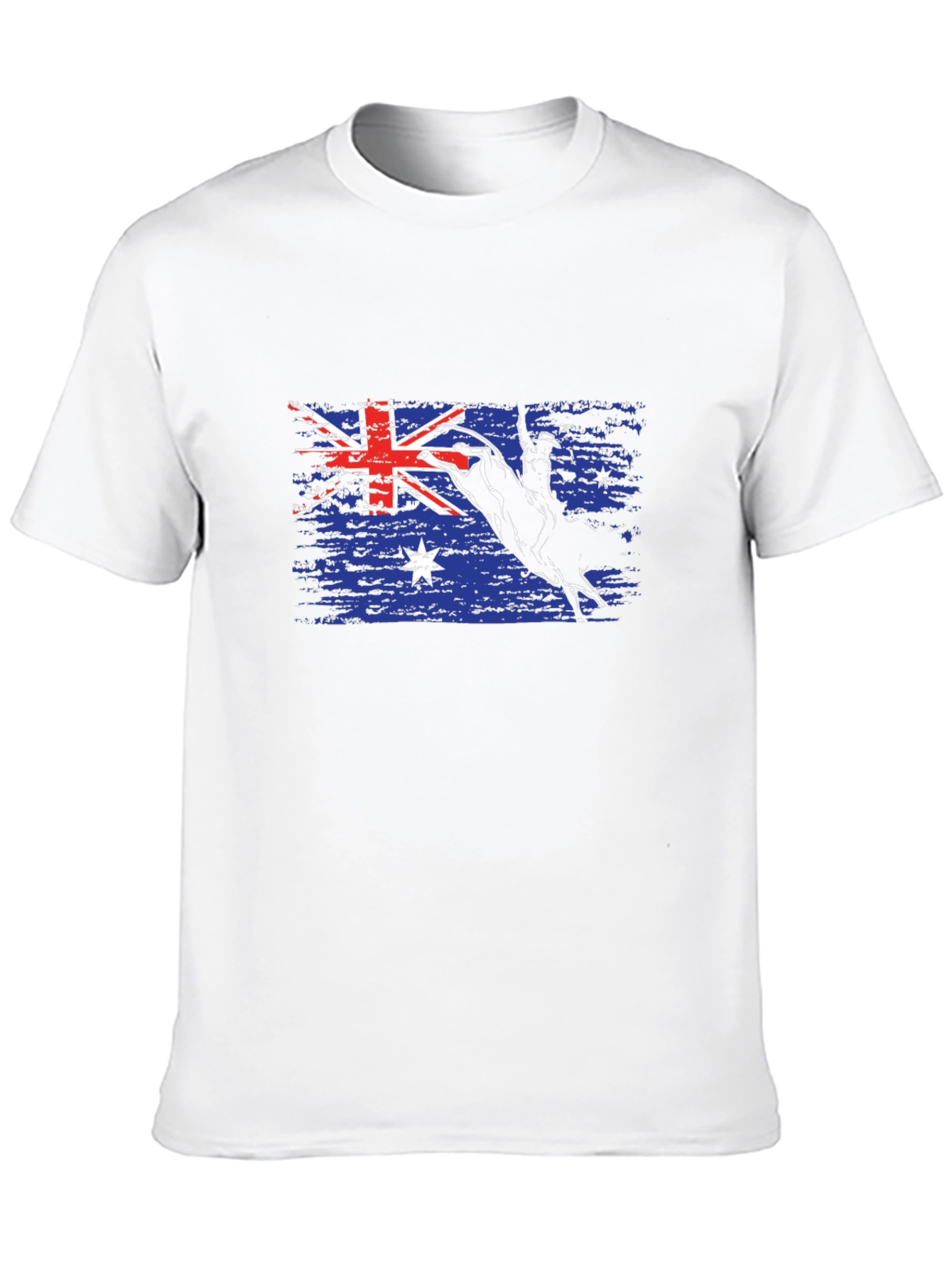 Australian Flag Bull Rider T-Shirt - Black