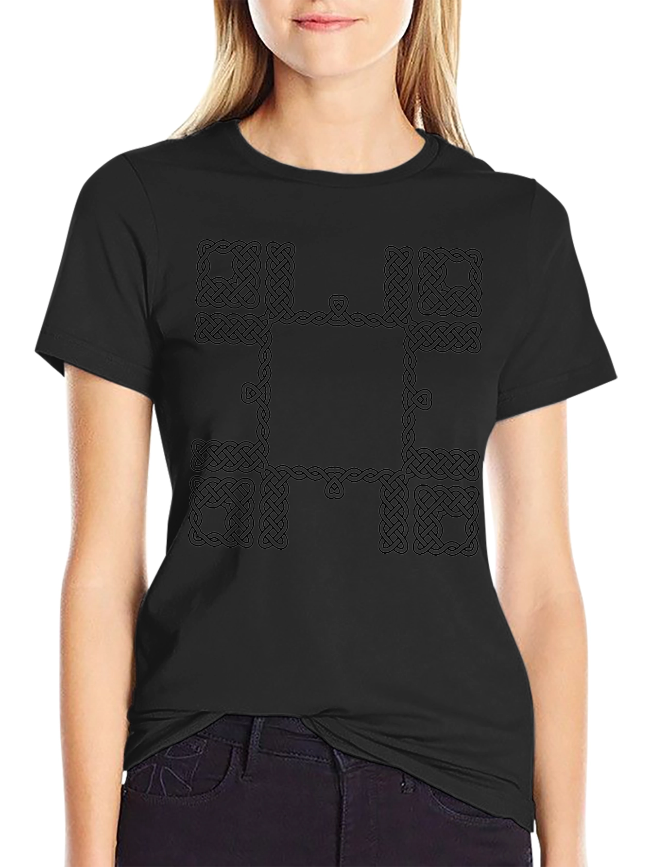 Celtic Knot Graphic Tee - Black