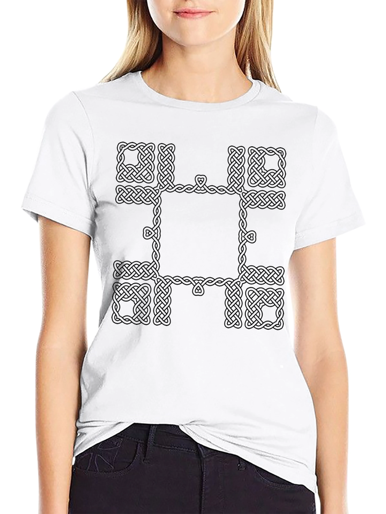 Celtic Knot Graphic Tee - Black