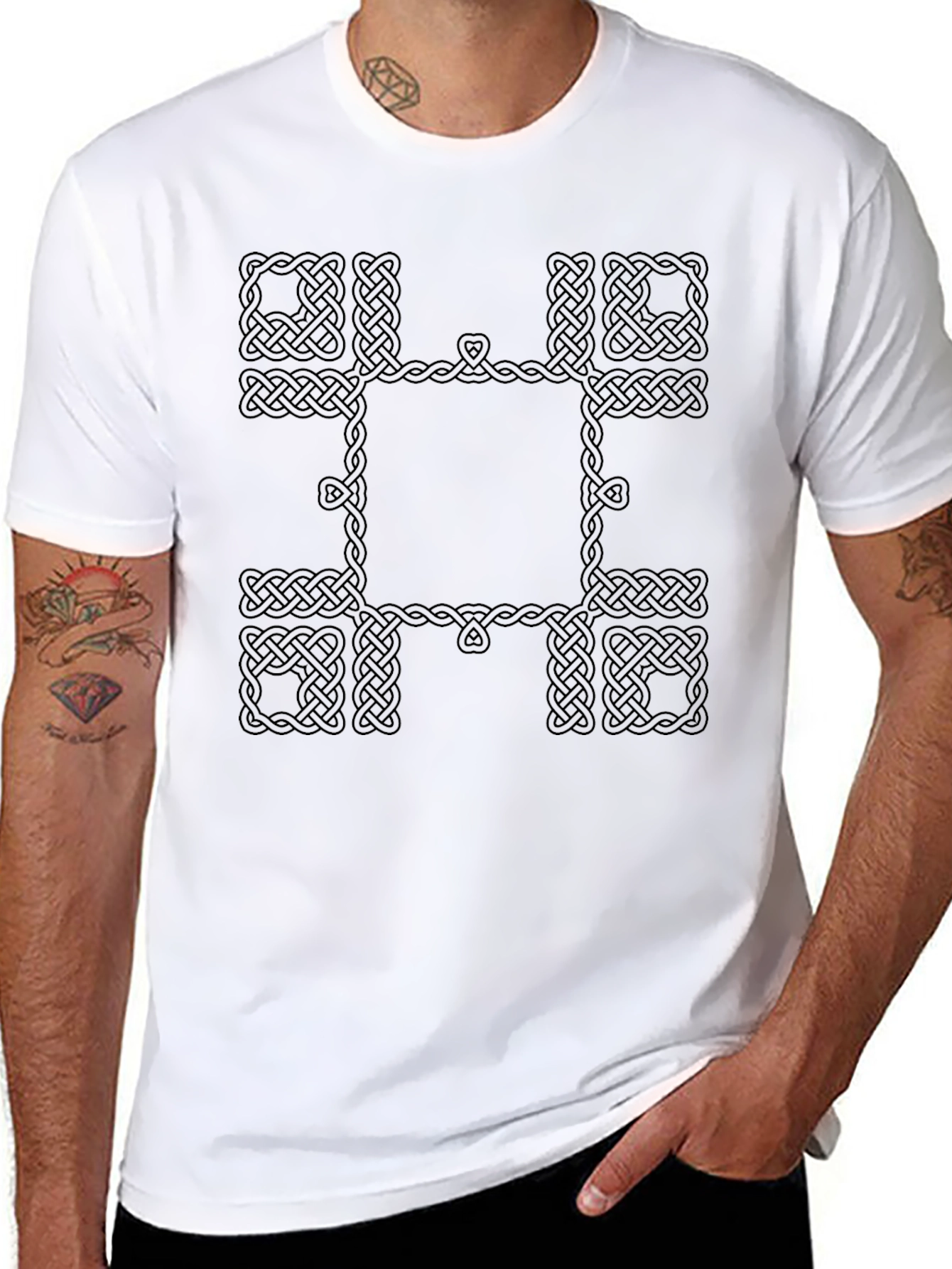 Celtic Knot Graphic Tee - Black