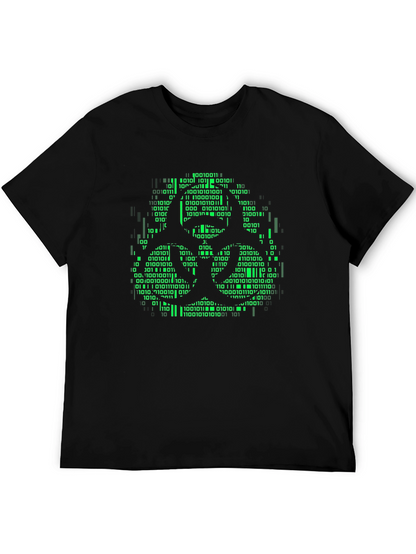Biohazard Binary Code Graphic T-Shirt