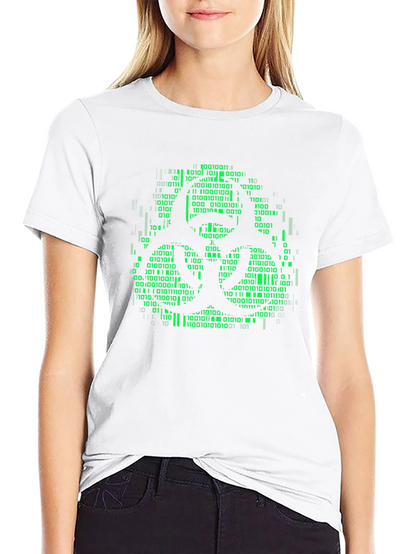 Biohazard Binary Code Graphic T-Shirt