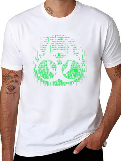 Biohazard Binary Code Graphic T-Shirt