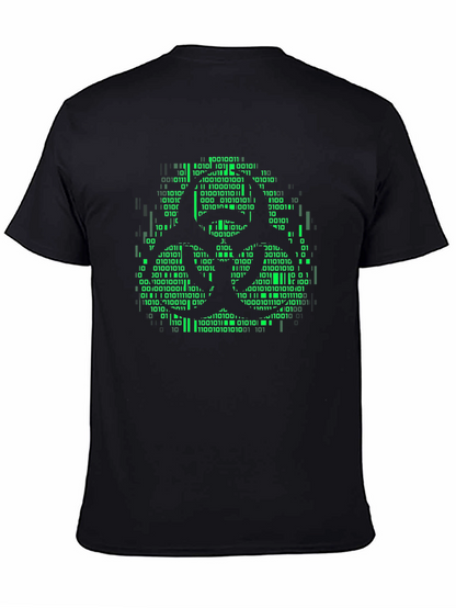 Biohazard Binary Code Graphic T-Shirt