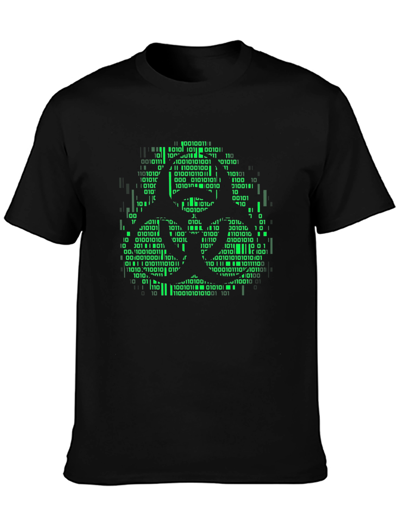 Biohazard Binary Code Graphic T-Shirt
