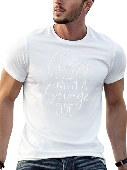 Classy With a Savage Side Black T-Shirt