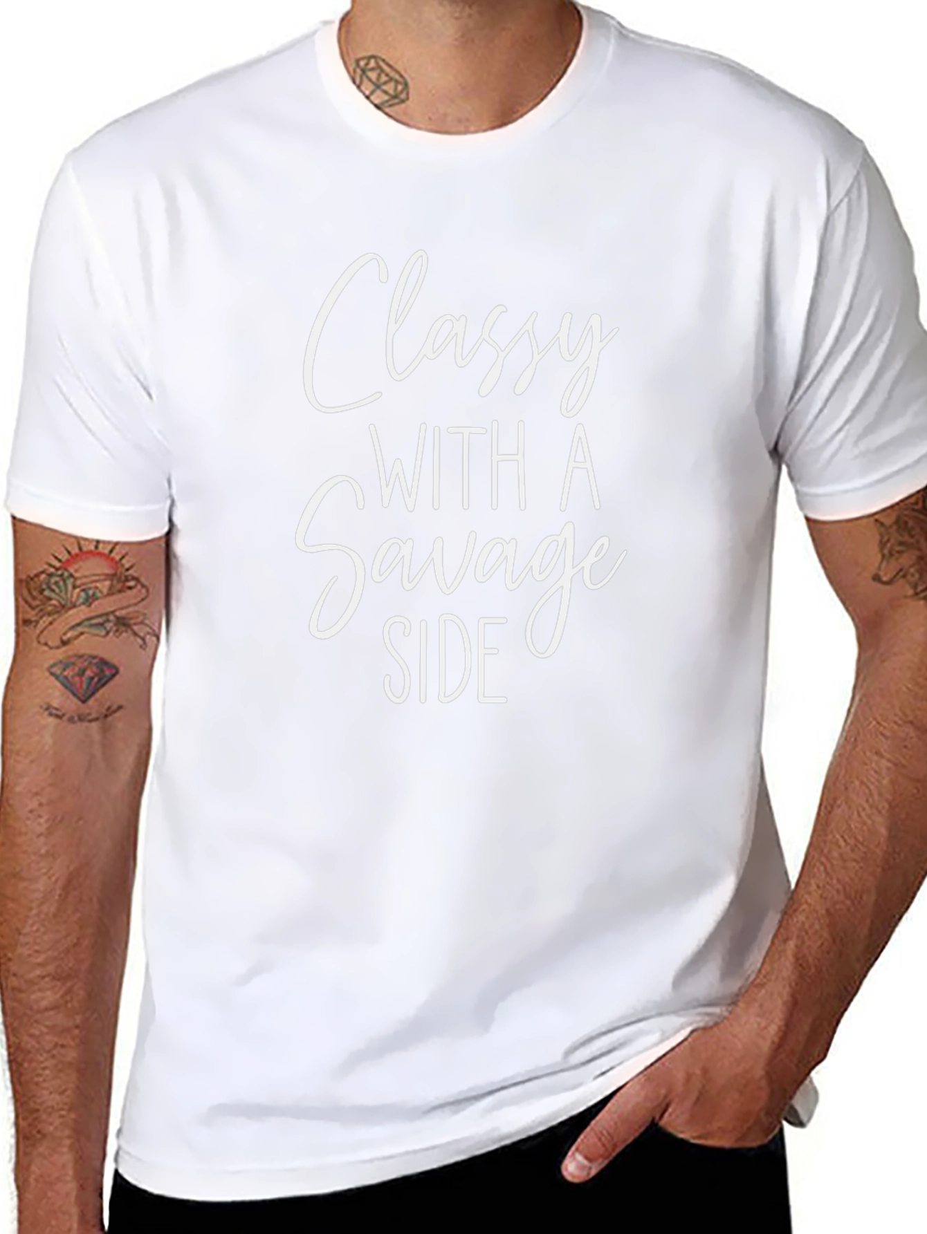 Classy With a Savage Side Black T-Shirt