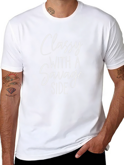 Classy With a Savage Side Black T-Shirt