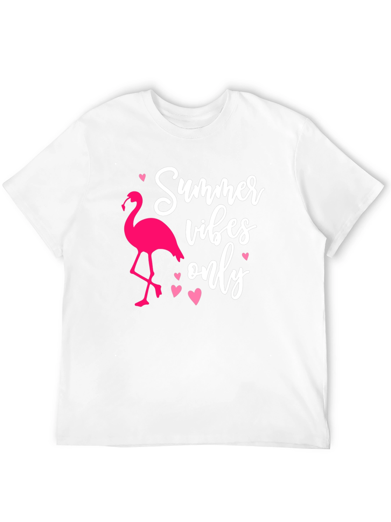 Summer Vibes Flamingo Graphic Tee - Black