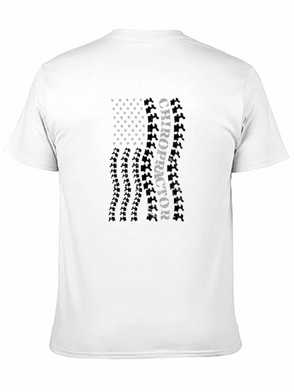Chiropractor American Flag Graphic T-Shirt