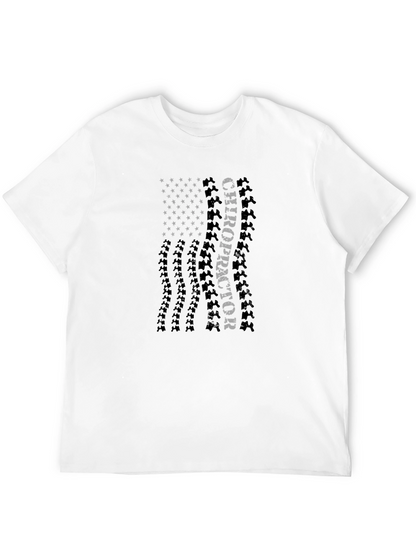 Chiropractor American Flag Graphic T-Shirt