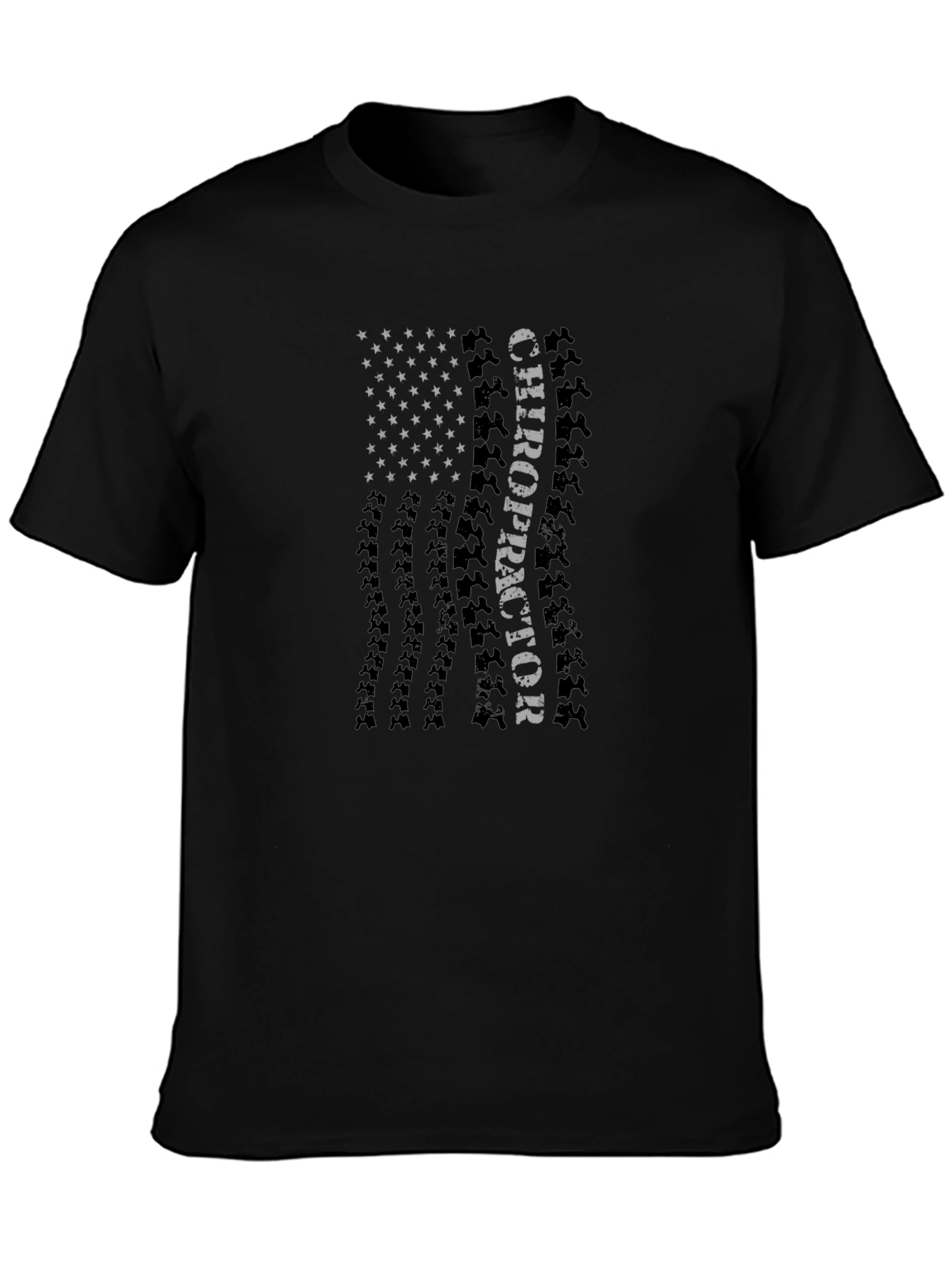 Chiropractor American Flag Graphic T-Shirt