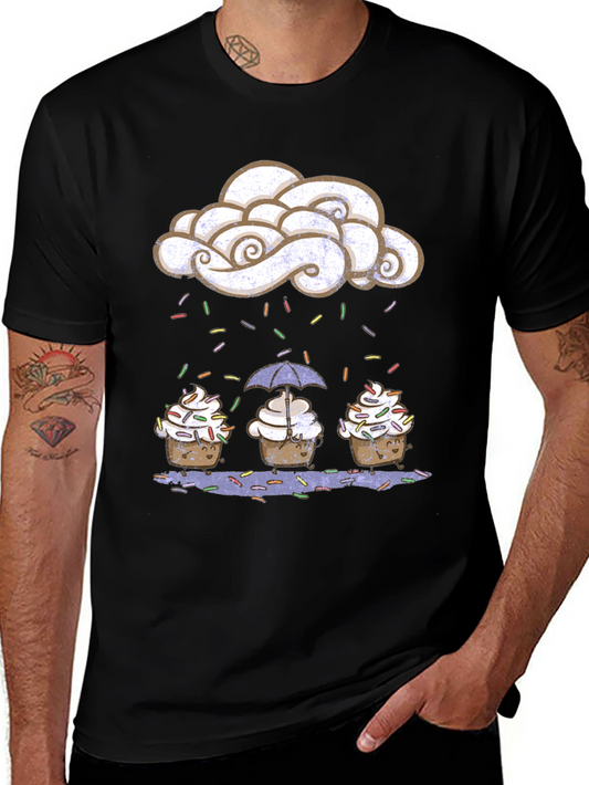 Cupcake Rain Graphic Tee - Sweet Treat Design