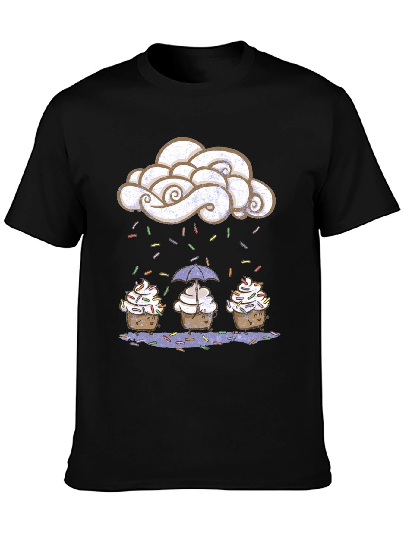 Cupcake Rain Graphic Tee - Sweet Treat Design