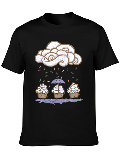 Cupcake Rain Graphic Tee - Sweet Treat Design