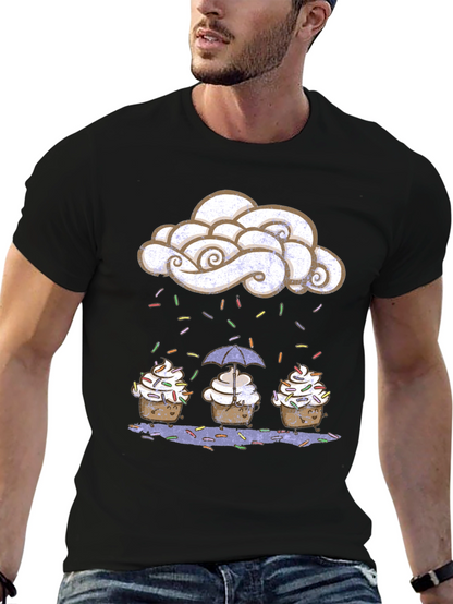 Cupcake Rain Graphic Tee - Sweet Treat Design