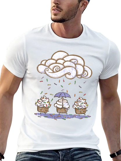 Cupcake Rain Graphic Tee - Sweet Treat Design