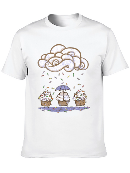 Cupcake Rain Graphic Tee - Sweet Treat Design