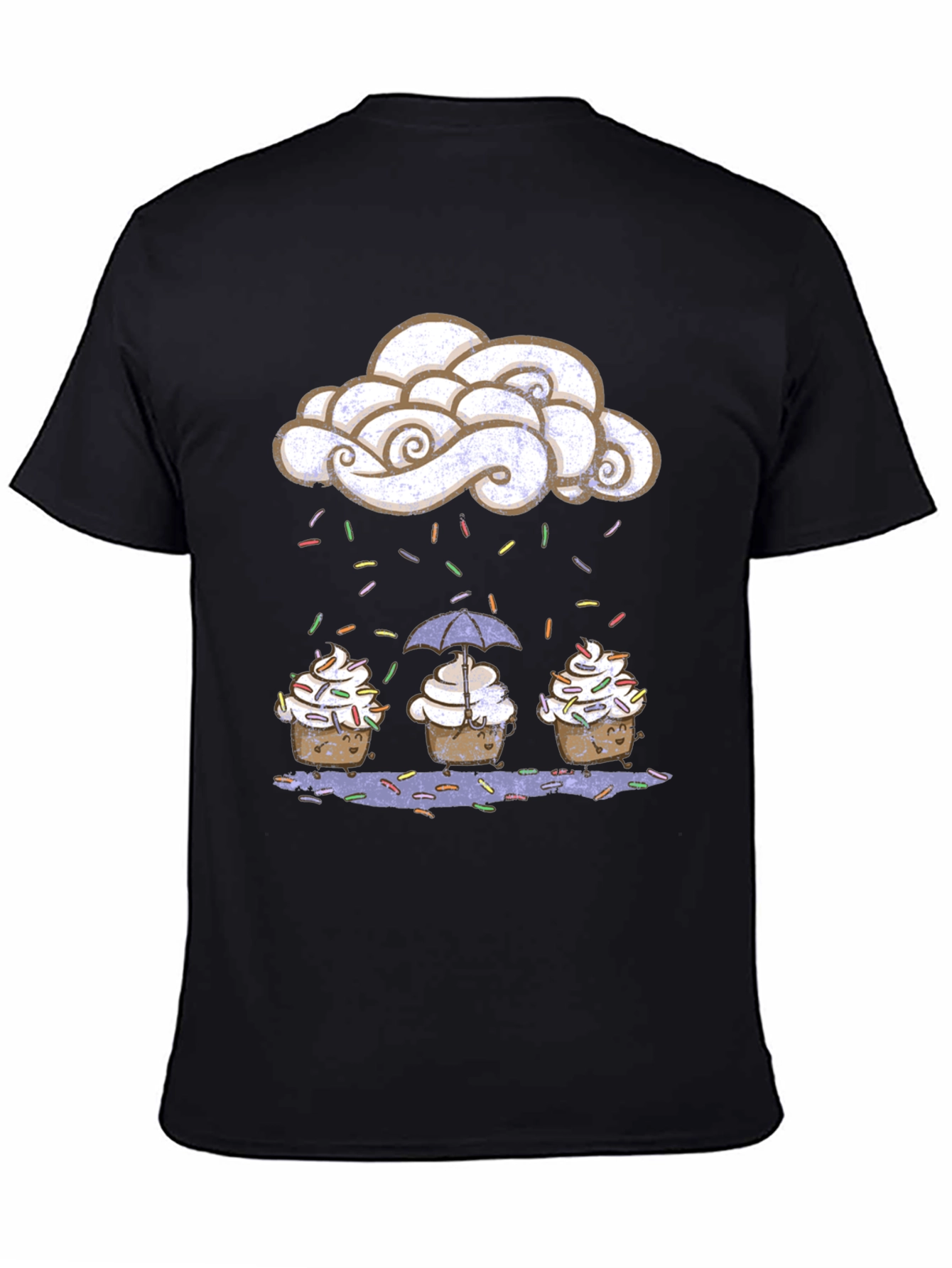 Cupcake Rain Graphic Tee - Sweet Treat Design