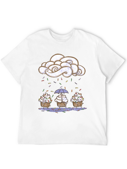 Cupcake Rain Graphic Tee - Sweet Treat Design