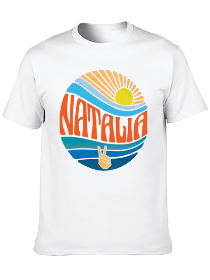 Natalia Retro Graphic T-Shirt - Black
