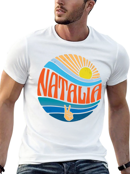 Natalia Retro Graphic T-Shirt - Black