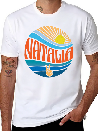 Natalia Retro Graphic T-Shirt - Black