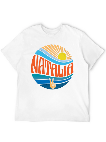 Natalia Retro Graphic T-Shirt - Black