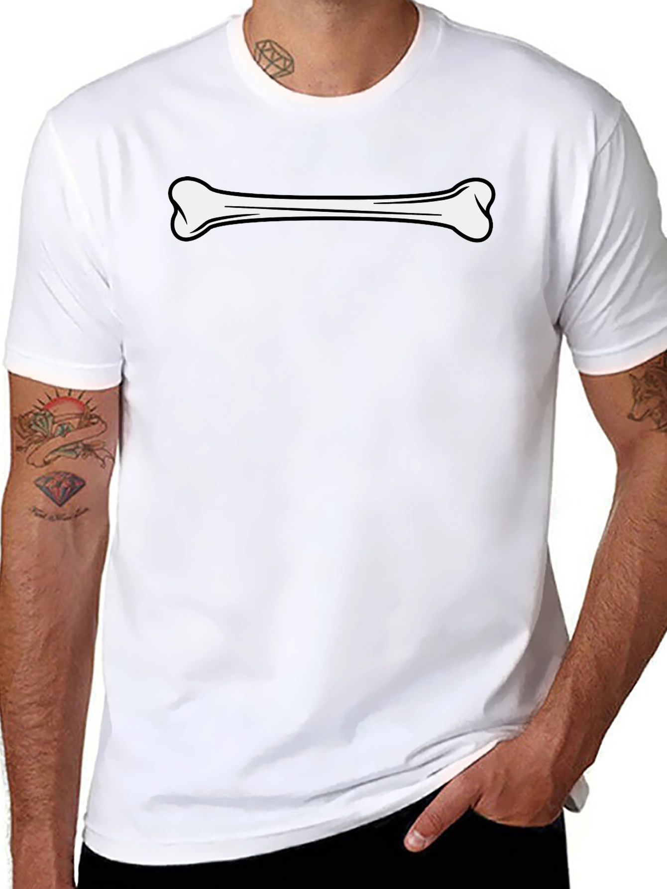 Bone Graphic Black T-Shirt