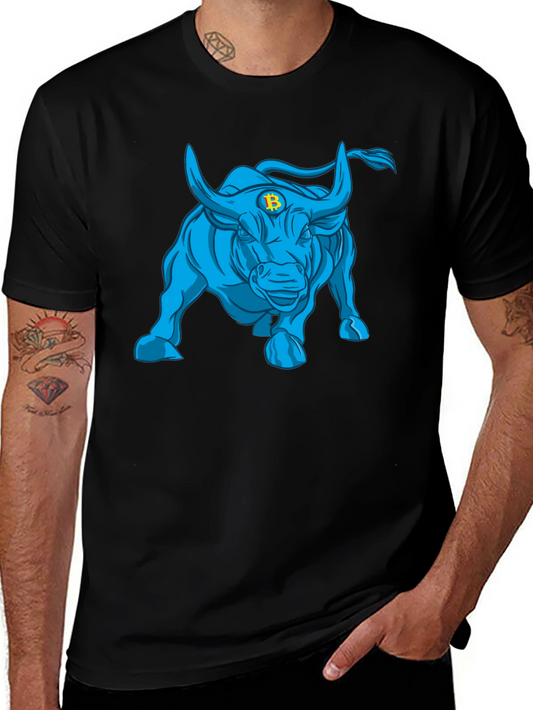 Bitcoin Bull Graphic T-Shirt - Crypto Market Tee