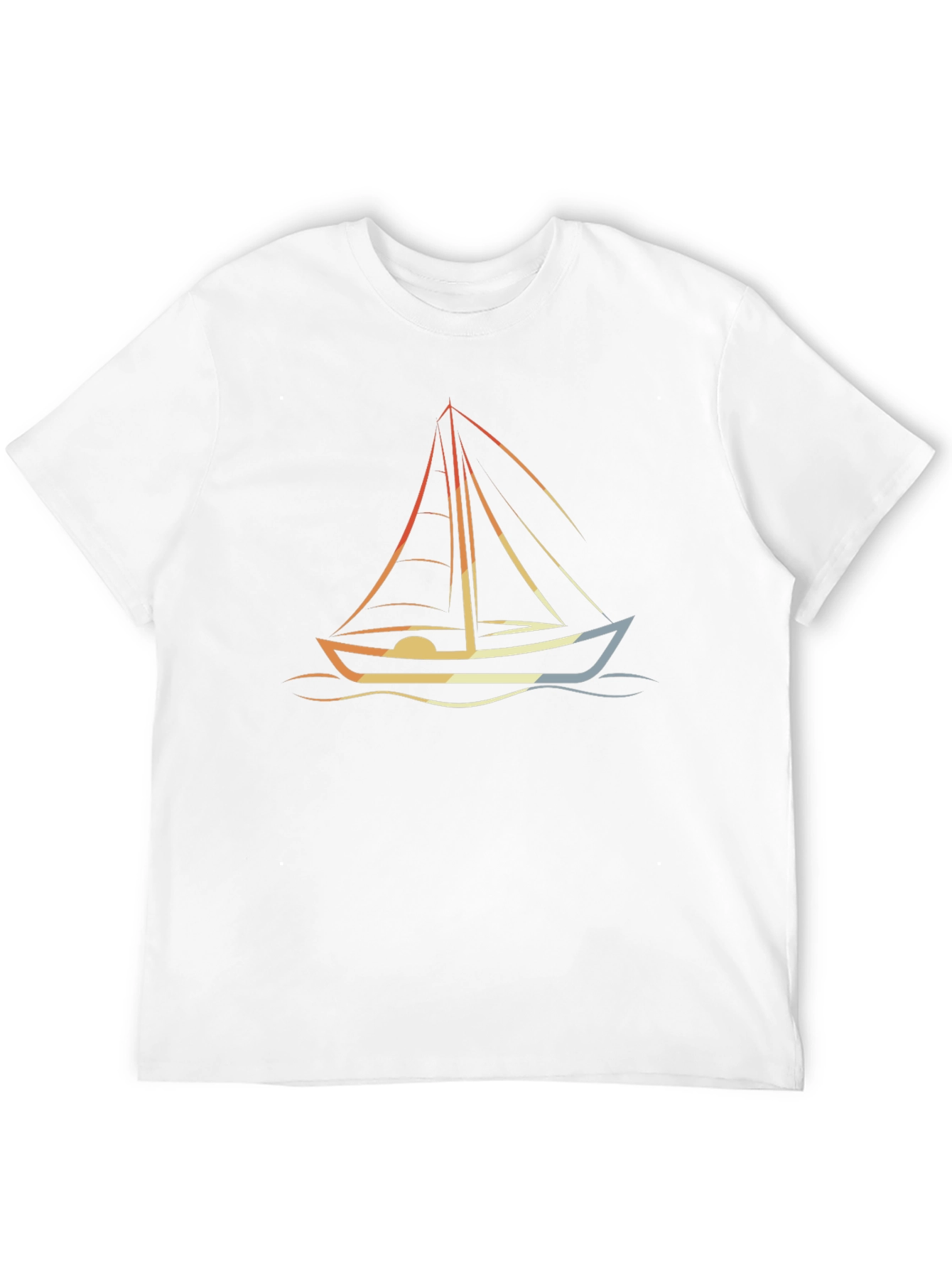 Nautical Sailboat Graphic Tee - Retro Style
