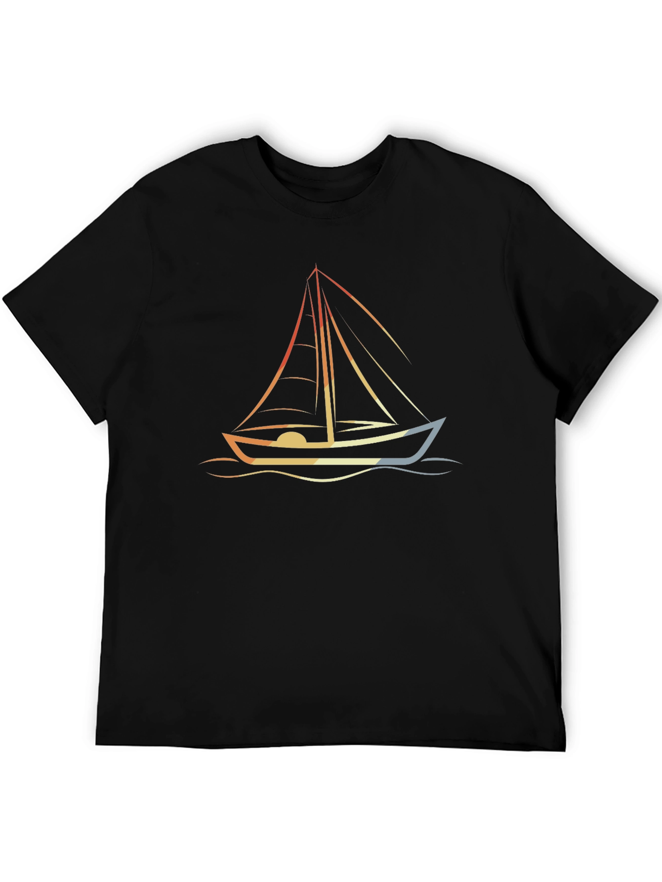 Nautical Sailboat Graphic Tee - Retro Style
