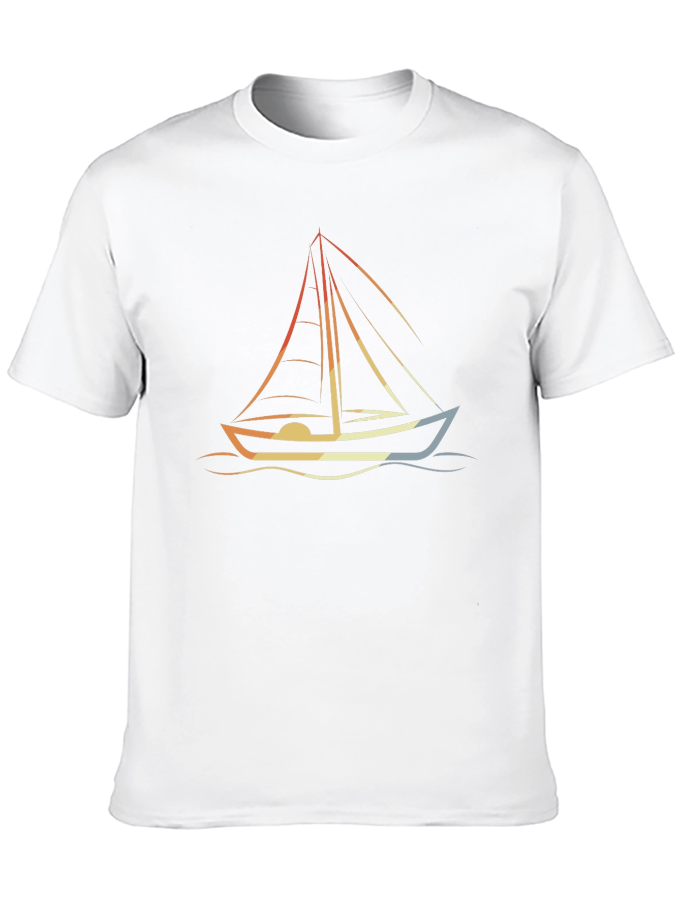 Nautical Sailboat Graphic Tee - Retro Style