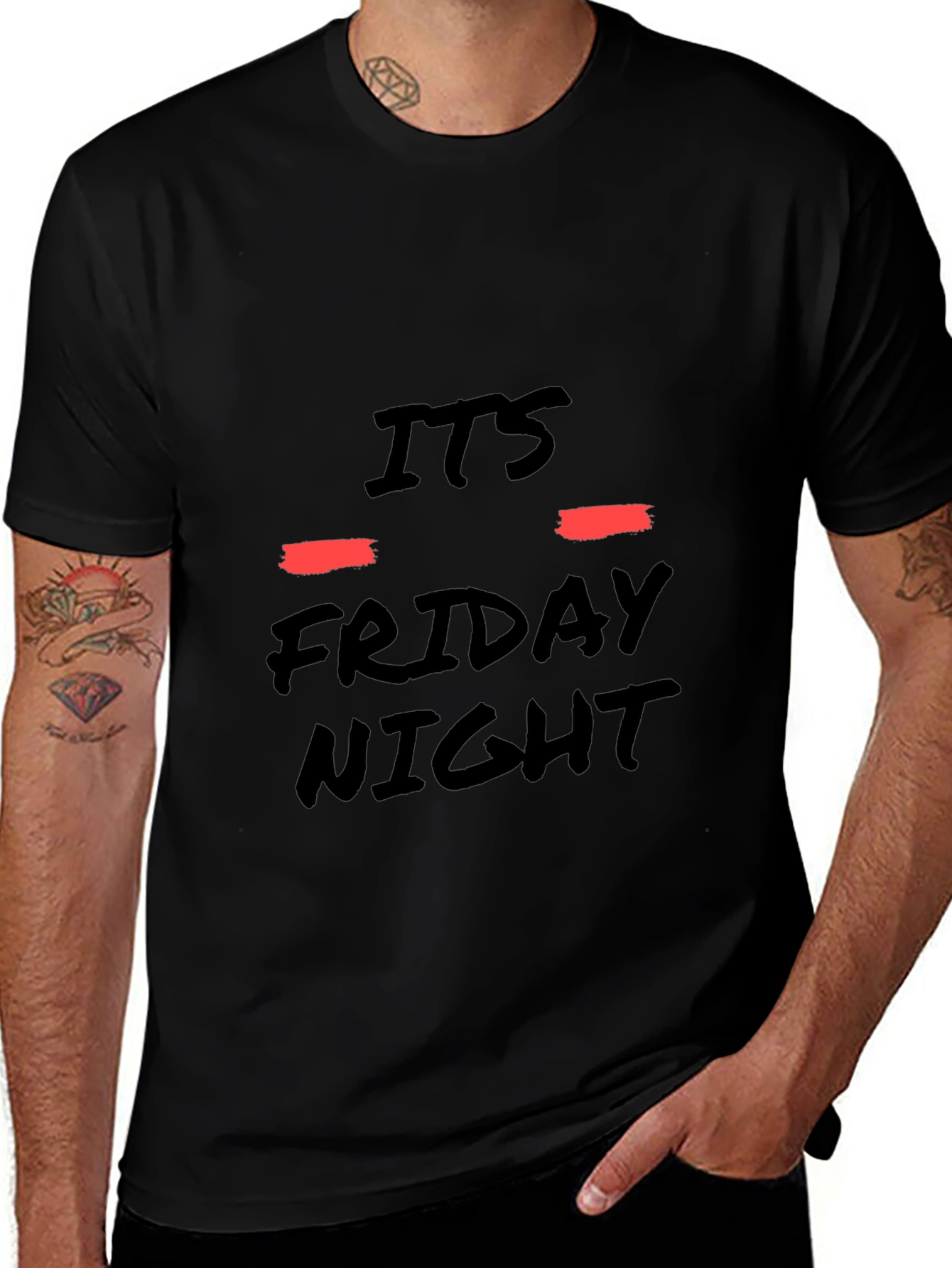 Its Friday Night Black T-Shirt